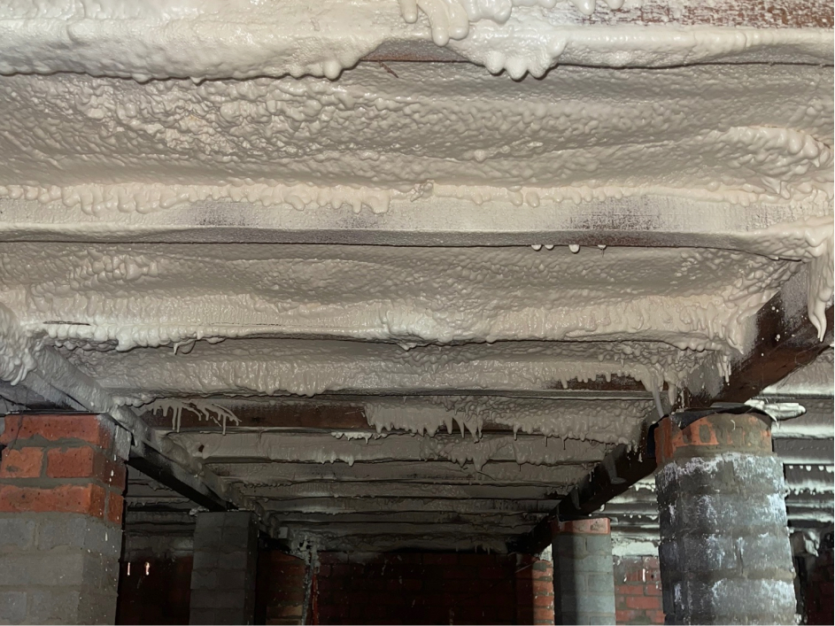 Photo of insulated underfloor