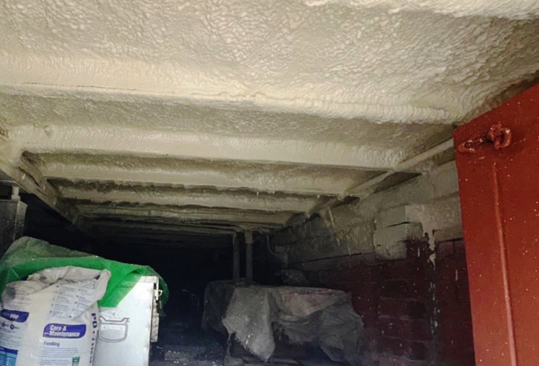underfloor with spray foam