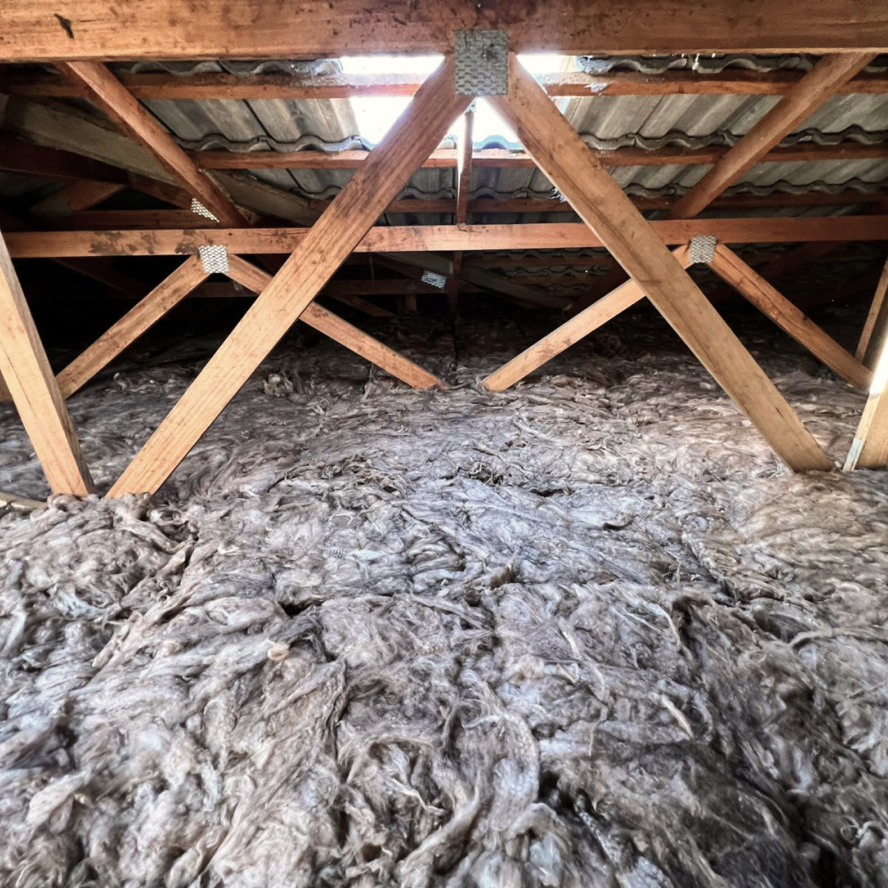 Photo of finished ceiling insulation